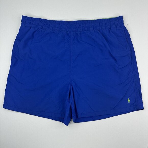 Polo Ralph Lauren Men's Blue Drawstring Lined Water Swim Trunks Large/W36/L5.25
